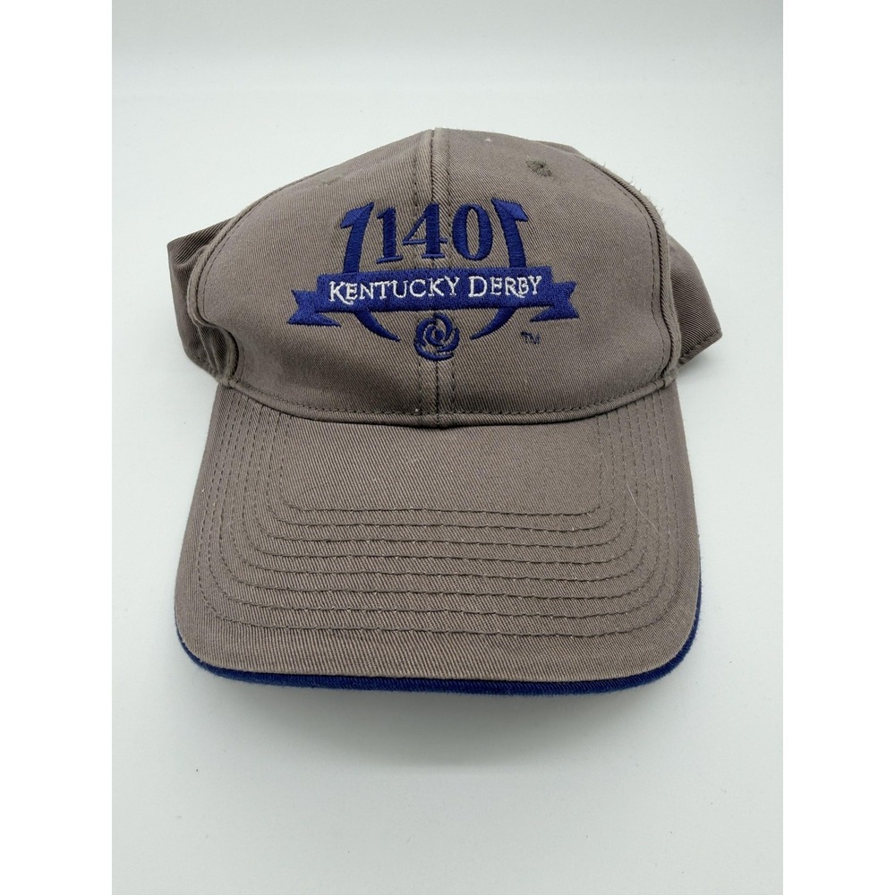 Kentucky Derby 140 Hat Cap Strap Back Mens One Size Gray Horse Racing The Game